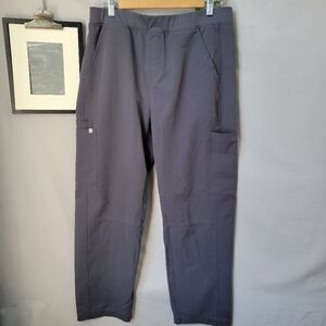 Figs Men's Axim Cargo Technical Collection Scrub Pants Gray Blue L